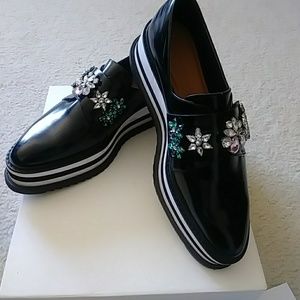 Zara platform shoes with Bling